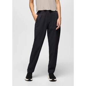 Prana Wonderland Rocks Pant Women's M Black High Rise Relaxed Fit Tapered Leg